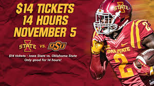 Flash Sale Ticket Offer For Oklahoma State Game Iowa State