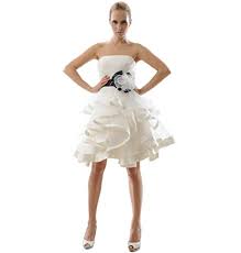 Plus figure beach bridal dresses large size destination wedding. Harveybridal Orgean Ball Gown Short Wedding Dresses White With Black Sash