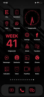 300 Ios 14 App Icons Red Black App Covers Custom Your Home Etsy Black App App Icon App Covers