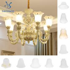 $61.99 ($15.50 per item) $88.99. Replacement Ceiling Fan Vanity Chandelier Frosted And Clear Glass Shade 1 Lamp Covers Shades Aliexpress