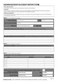 Incident Hazard Report Form Template 2 Professional Templates