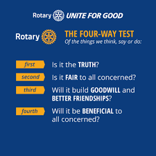 At Rotary, we live by the Four-Way Test—four simple questions that guide us  in truth, fairness, goodwill, and service. #FourWayTest #RotaryGeorgetown  #ServiceAboveSelf