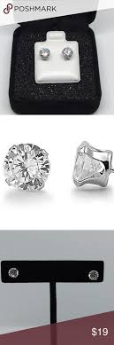 Sterling Silver 925 Cubic Zirconia Stud Earrings Dressy Jewelry Gorgeous Jewelry Expensive Jewelry
