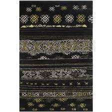 Black And Green Rug Safavieh Tibetan Handmade Shag Black Green Area Rug Gold Rug Rugs Area Rugs
