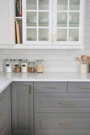 Installing A Subway Tile Backsplash In Our Kitchen Kitchen Design Painted Kitchen Cabinets Colors Gray And White Kitchen