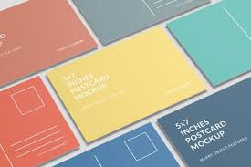 Close Up Postcard Mockup Postcard Mockup Mockup Templates Postcard