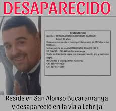 Se busca Sergio Andrés Arciniegas Carrillo.