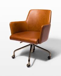 An ergonomic desk chair without. Ch620 Byrd Leather Rolling Desk Chair Prop Rental Acme Brooklyn