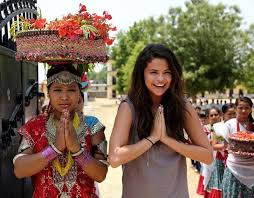 Tonight, selena gomez made her first public appearance since august at the american music awards and won the award for favorite female artist. Selena Gomez Visits Nepal With Unicef Look To The Stars