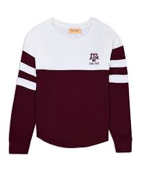 texas a m girls color block long sleeve