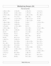 Multiplication Of Integers Worksheet Elegant Multiplying Integers Mixed Range 9 To 9 E Chessmuseum T In 2020 Multiplication Of Integers Integers Multiplying Integers