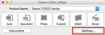 Now, launch the ij scan utility software, and click settings on the main screen. Canon Pixma Handbucher Ts5000 Series Netzwerk Scan Einstellungen