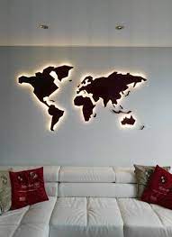 Diy wall mural with decals. 30 Ideas Wall Art Mural Diy World Maps World Map Wall Decor World Map Decor Map Wall Decor