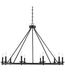 Savoy House 1 310 10 89 Middleton 10 Light 45 Inch Matte Black Chandelier Ceiling Light