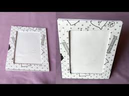 Cara Buat Bingkai Foto Dari Kardus Kertas Kado How To Make A Photo Frame With Cardboard Youtube Frame Photo Frame Kado