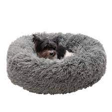 I would be one of the first to wash my own pet's bedding material in my washing machine (if i owned one). Furhaven Gray Calming Cuddler Long Fur Donut Pet Bed 23 L X 23 W X 9 H Petco