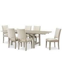 Get our app for all of the deals get the app you are here: Furniture Parker Dining Furniture 7 Pc Set Table 6 Side Chairs Created For Macy S Reviews Furniture Macy S Furniture Farmhouse Dining Room Table Dining Furniture