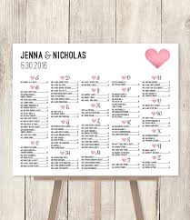 Alphabetical Seating Chart Sign Diy Wedding Seating Chart