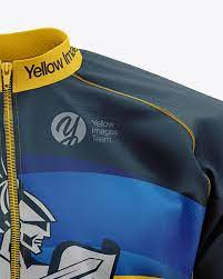 Download Men S Long Sleeve Full Zip Jersey Mockup In Apparel Mockups On Yellow Images Object Mockups