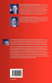 Technologiemanagement Handbuch Produktion Und Management 2 Vdi Buch Band 0 Amazon De Schuh Gunther Klappert Sascha Bucher