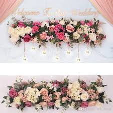 Wedding arch flowers, 30 inch rustic artificial floral swag for lintel, green leaves rose peony sunflowers door wreath home decoration. 2021 Artificial Arch Flower Row Silk Rose Flower Row Diy Wedding Road Guide Arch Decoration Flower Centerpiece Wedding Decorative Backdrop From Esw House 27 29 Dhgate Com