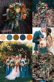 Dark teal and rustic orange wedding. Teal And Burnt Orange Wedding Novocom Top