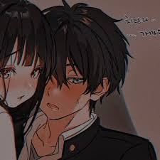 Matching profile picture for the first time :grin: Matching Pfp Anime Love Couple Beautiful Dark Art Anime Art Girl