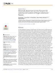 Pdf Electrode Placement On The Forearm For Selective