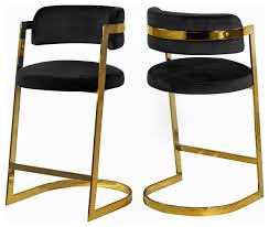 Shop inmod's unique selection of modern stools for bars & counters. Stephanie Velvet Stools Set Of 2 Contemporary Bar Stools And Counter Stools By Meridian Furniture Houzz