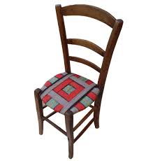 Squares Green And Red On A Reduced Rustiquified French Country Chair Gave It Away