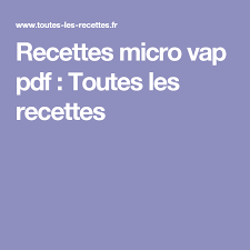 Recettes Micro Vap Pdf Toutes Les Recettes Recette Tuperware Recette Micro Vap