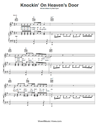 Songstube provides all the best bob dylan songs, oldies but goldies tunes and legendary hits. Knockin On Heaven S Door Sheet Music Bob Dylan Sheetmusic Free Com