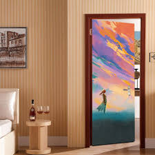 Check spelling or type a new query. 3d Door View Lover Girls Painting Door Paint Bedroom Corridor Bathroom Door Background Decorative Pvc Wall Stickers 3d Door View 3d3d 3d Aliexpress