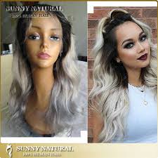 Our ombre human hair wigs are mainly aimed at caucasian people.our. Ombre Full Lace Silver Grey Hair Wig Ombre Human Hair Wigs Gray Slight Body Wave Brazilian Lace Front Wigs Black Women Buy Grey Hair Lace Wig Lace Front Wigs For Black Women Grey