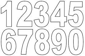 Black And White Outline Number 1 Clipart Small Printable Pdf Numbers Free Printable Numbers Printable Letters Printable Numbers