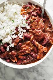 Red Beans And Rice In A Bowl Louisiana Neworleans Southern Redbeans Rice Mardigras In 2020 Red Beans Andouille Sausage Ham Hock