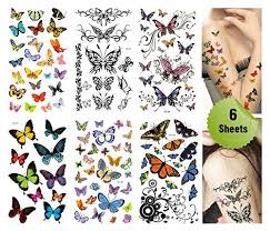 Check spelling or type a new query. Amazon Com Supperb Butterfly Temporary Tattoos 6 Pack Beauty