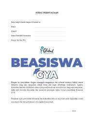 Pendaftaran beasiswa gratis alias tidak dipungut biaya sepeserpun. 01 Surat Pernyataan Keabsahan Dokumen Beasiswa Gya