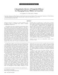 Pdf A Quantitative Review Of Fungicide Efficacy For