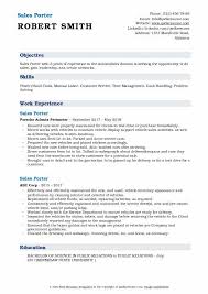 They may work at new or used car lots, tow. Sales Porter Resume Samples Qwikresume