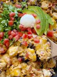 The rosemary gives it a rich flavor, and the meat juices cook the veggies to perfection. Chicken Burrito Skillet Together As Family