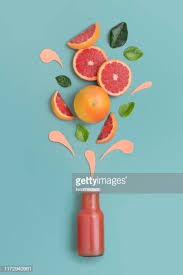 Orange Juice In Bottle With Speech Bubble Formed By Slices Of Orange Fruit Photography Summer Fruit Food Graphic Design