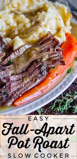 Easy Fall Apart Pot Roast With Carrots Slow Cooker From The Food Charlatan S In 2020 Pot Roast Slow Cooker Roast Beef Crock Pot Recipes Crockpot Recipes Slow Cooker