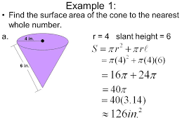 Find the total surface area of the cone and curved surface area of the cone whose radius is 7 inches and slant height is 3 inches (use how do you find the surface area of cone with slant height and diameter? Math For You Posts Facebook