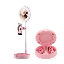 G3 3 In 1 Dimmable Led Ring Light 6 Inch Folding Desktop Selfie Light Mirror Lamp For Youtube Tiktok Live Streaming Makeup Sale Banggood Com