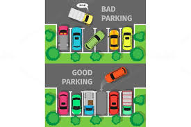 Bad And Good Parking Top View Hand Illustration Web Banner Illustration Design