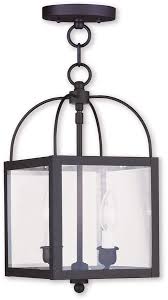 Livex Lighting Livex Milford 2 Light Black Chain Hang Ceiling Mount Contemporary Ceiling Light Geometric Lighting Ceiling Lights