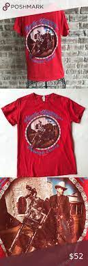 Merle Haggard Motorcycle Cowboy T Shirt 2002 Vtg Shirts Merle Haggard Vintage Tshirts