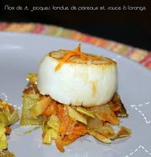 Noix De Saint Jacques Fondue De Poireaux Et Sauce A L Orange La Cuisine Des P Tites Douceurs Recettes De Cuisine Fondue De Poireaux Cuisine