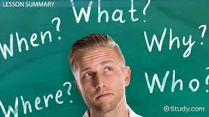 If items are listed alphabetically, use abbreviation s.v., short for sub verbo, or under the word. What Are The 5 Ws In Writing Uses Examples Video Lesson Transcript Study Com